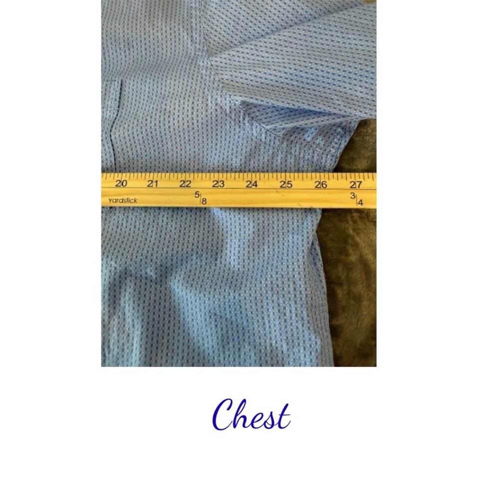 Johnston & Murphy Men's Button-Up Shirt Blue XXL Classic Fit - Picture 7 of 8